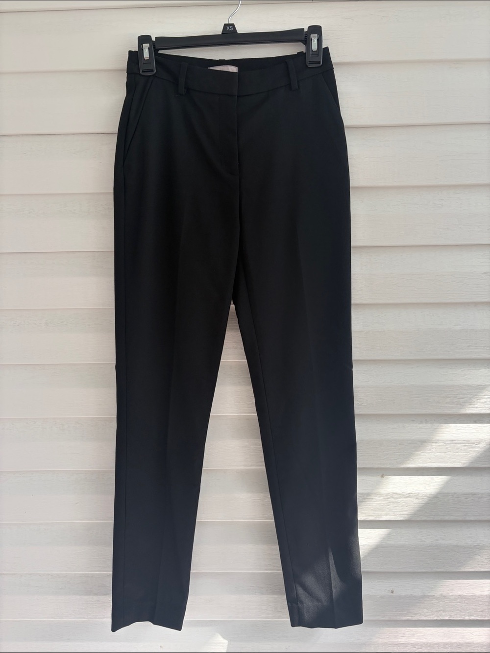 H&M Black Tailored Trousers Size 0 Slim Straight Leg Dress Pants